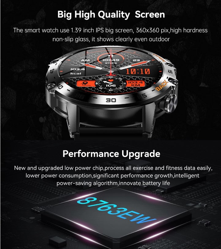 K52 Bluetooth Call Smart Watch - Orange_4