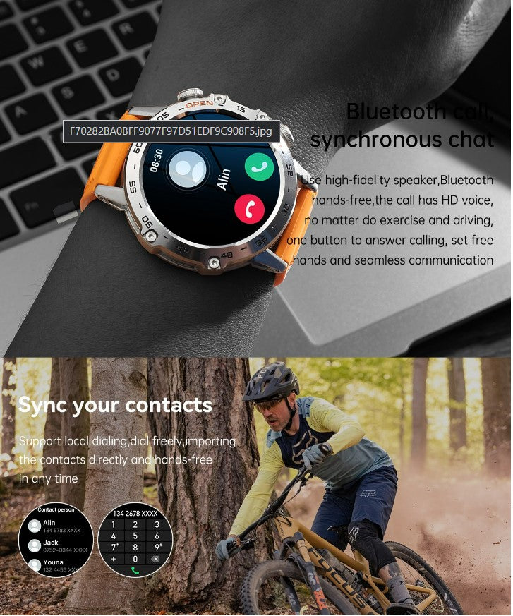 K52 Bluetooth Call Smart Watch - Orange_5