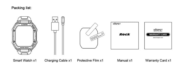 ROCK Rugged Smart Watch For Men Outdoor Sports - Army Green_7